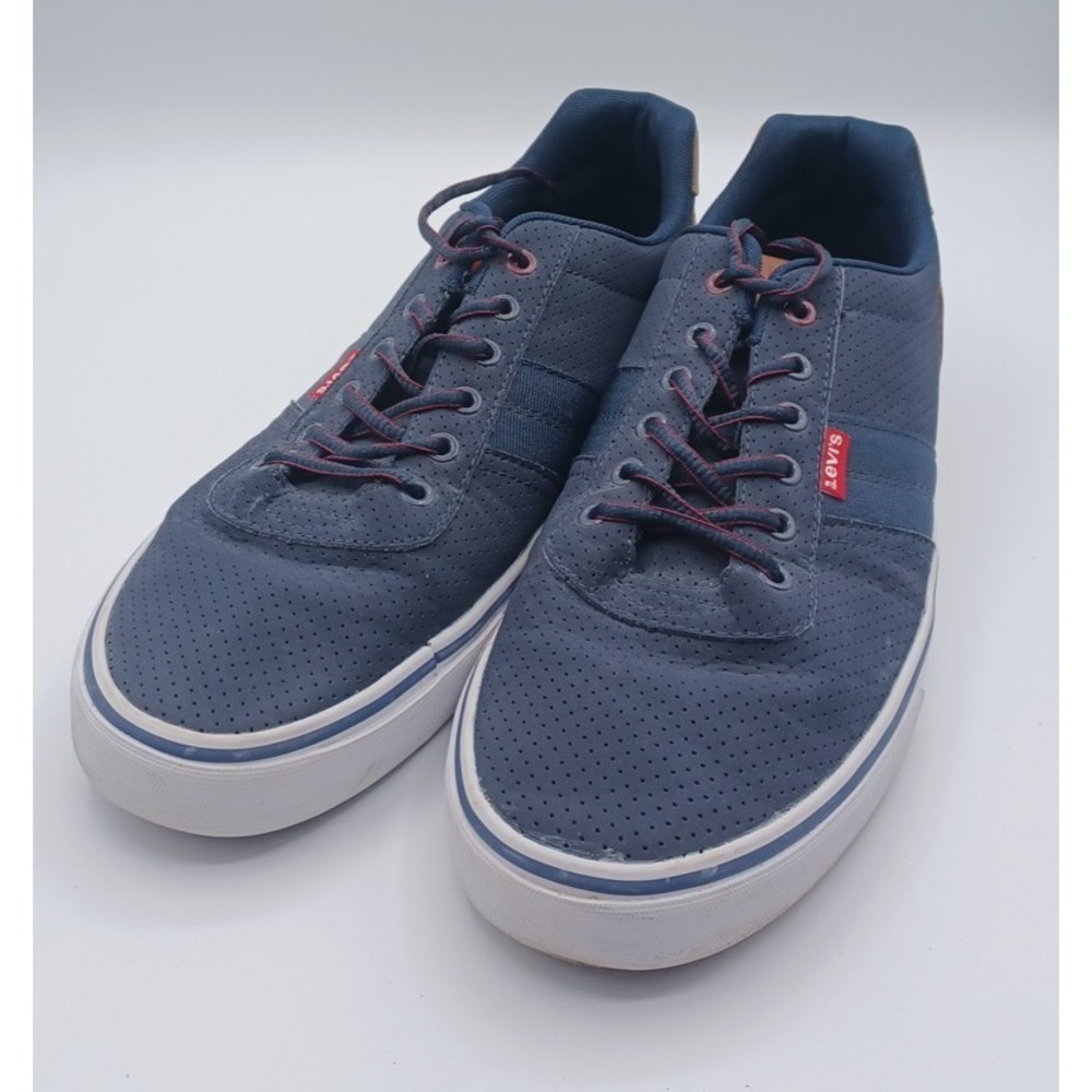 Levi's Miles Perforated Fashion Sneakers Men's Size 13‎ Navy Blue Tennis Shoes